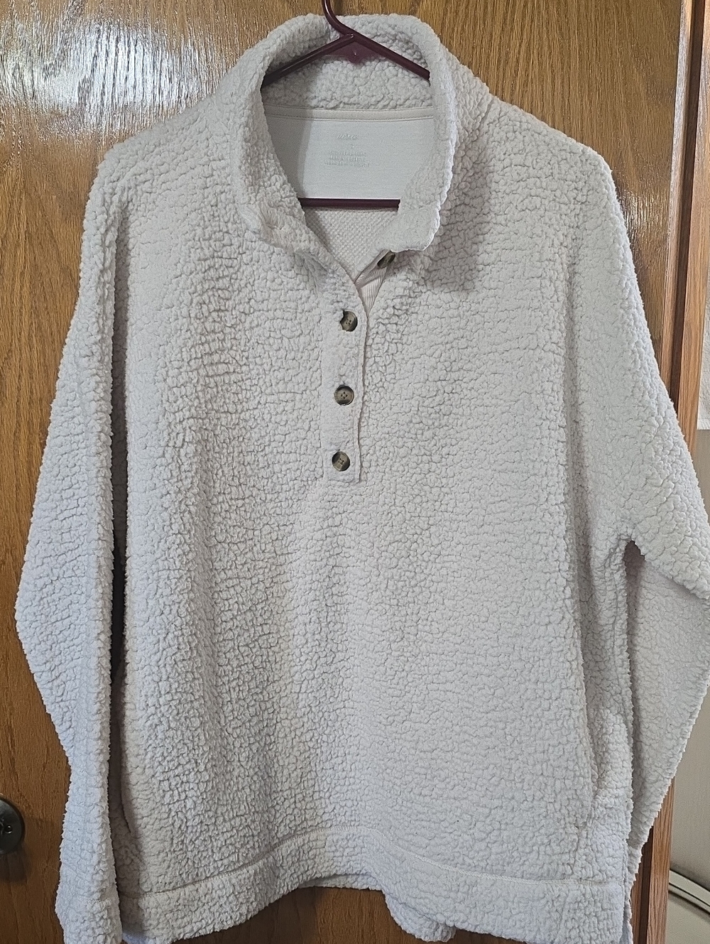 Aerie Cream Cloud Sherpa Pullover Sweatshirt